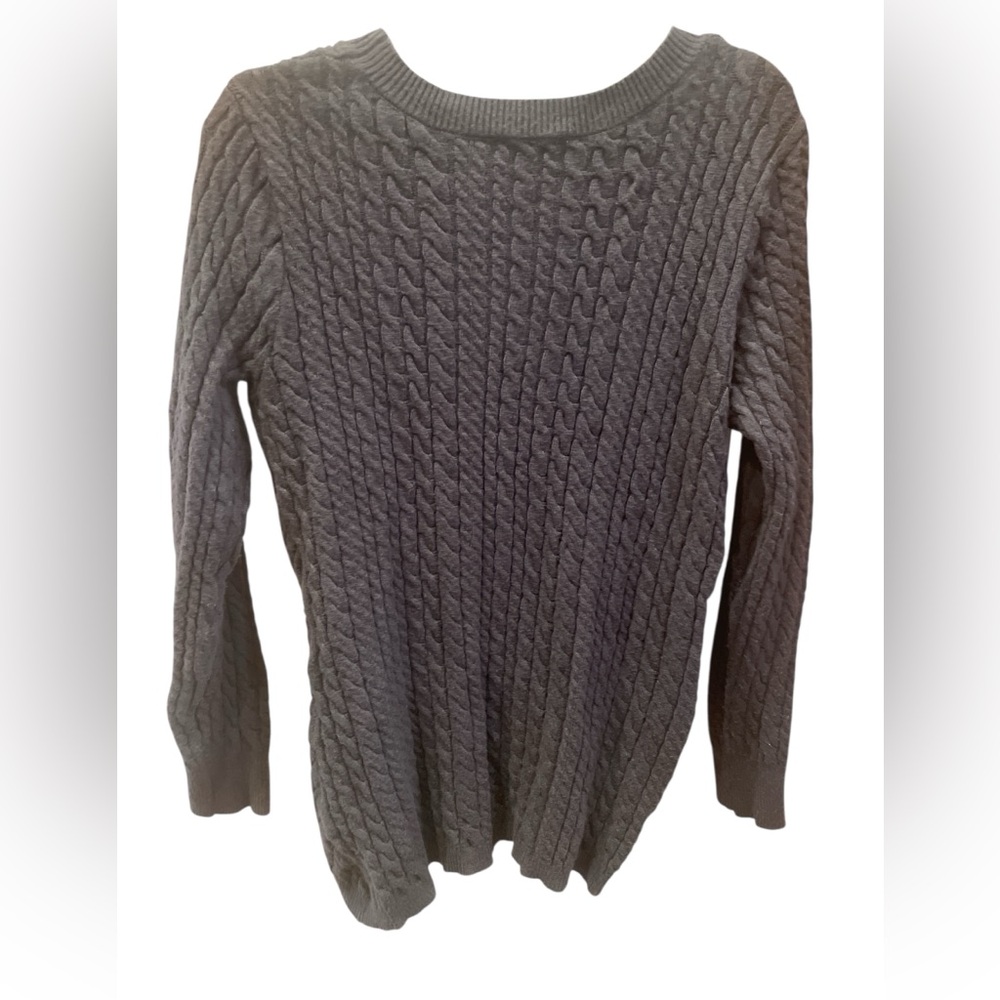 Evolution By Cyrus Aneesa Cable Knit Sweater Gray… - image 6